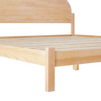 Lit king size en pin massif avec tête de lit cintrée
