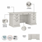 Bureau de direction avec tiroirs et rangement