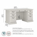 Bureau de direction avec tiroirs et rangement