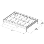 Lit Plateforme Grand Format en Planches et Poutres