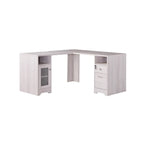 Bureau d'ordinateur d'angle de 59 pouces de style transitionnel avec US