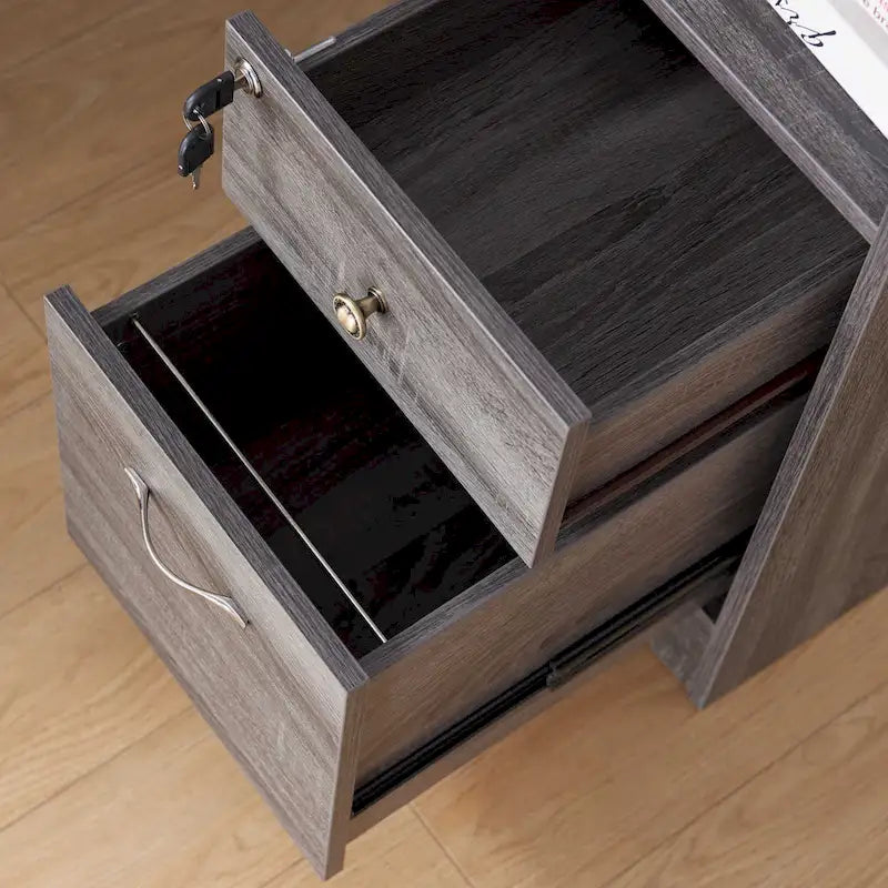 Bureau d'ordinateur d'angle de 59 pouces de style transitionnel avec US