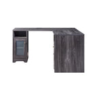 Bureau d'ordinateur d'angle de 59 pouces de style transitionnel avec US