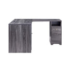 Bureau d'ordinateur d'angle de 59 pouces de style transitionnel avec US