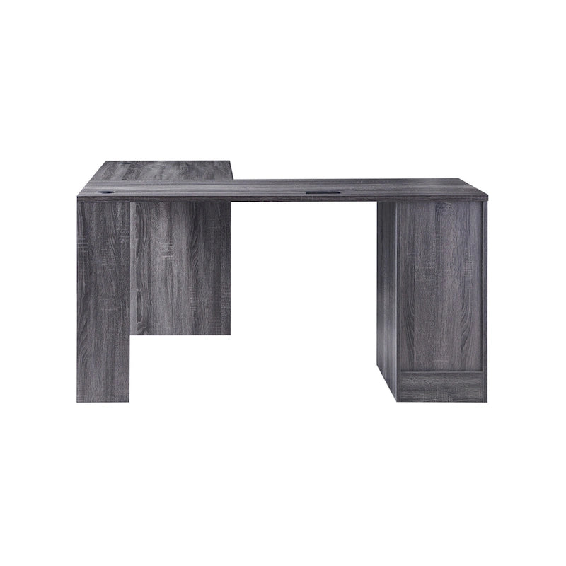 Bureau d'ordinateur d'angle de 59 pouces de style transitionnel avec US