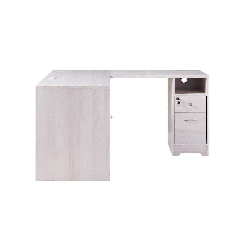 Bureau d'ordinateur d'angle de 59 pouces de style transitionnel avec US