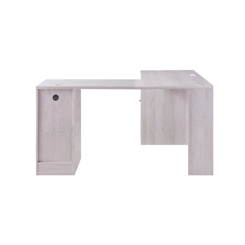 Bureau d'ordinateur d'angle de 59 pouces de style transitionnel avec US