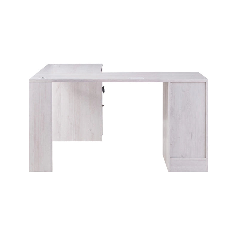 Bureau d'ordinateur d'angle de 59 pouces de style transitionnel avec US