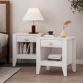 Table de chevet en bois avec tiroir (Lot de 2)