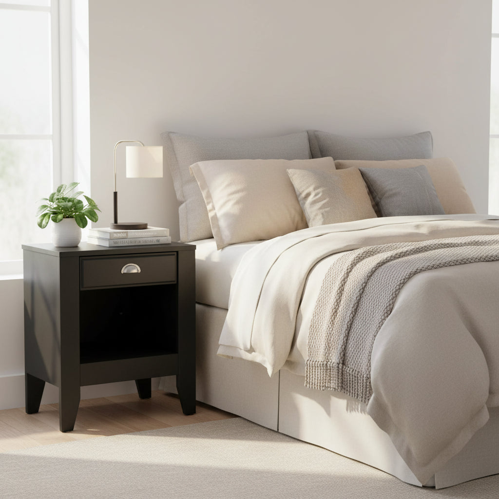Foisy Faux Wood Nightstand with Drawer (Set of 2) by Christopher Knight Home