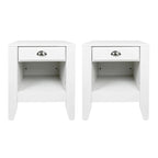 Table de chevet en bois avec tiroir (Lot de 2)