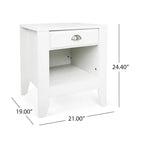 Table de chevet en bois avec tiroir (Lot de 2)