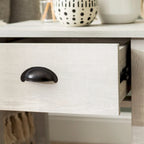 Table de chevet rustique à un tiroir, lot de 2