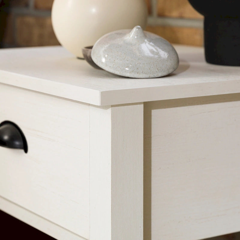 Table de chevet rustique à un tiroir, lot de 2