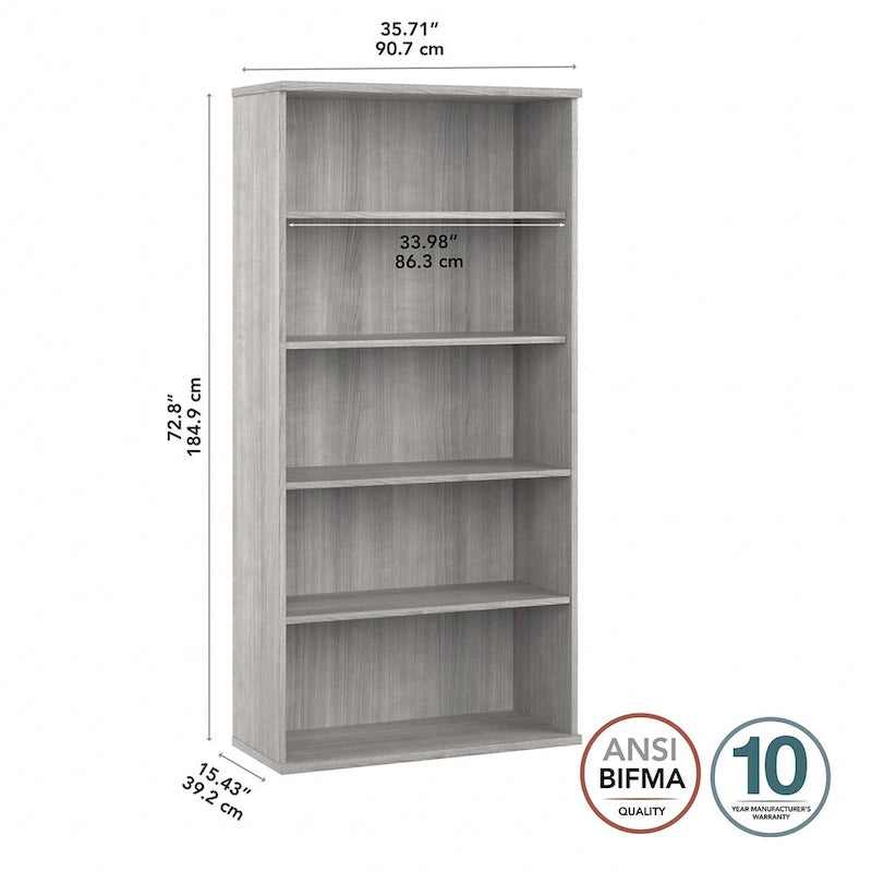 Bibliothèque hybride haute à 5 étagères
