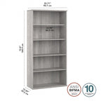 Bibliothèque hybride haute à 5 étagères