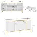 Buffet Commode Meuble de rangement Console Meuble télé Porte escamotable