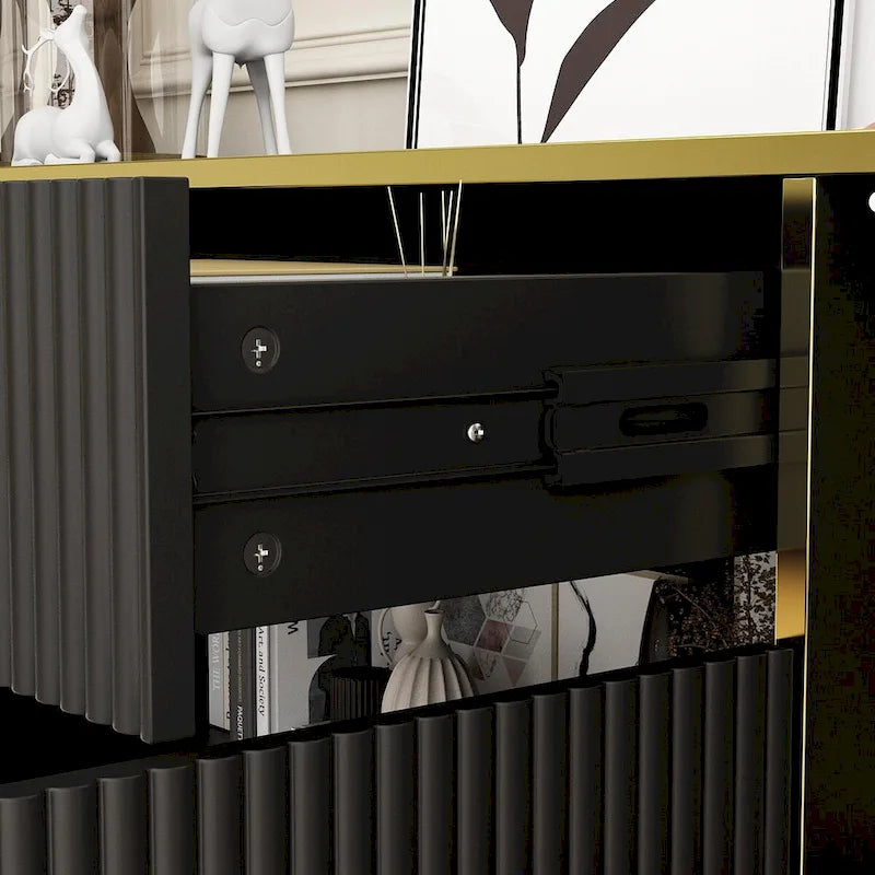 Buffet Commode Meuble de rangement Console Meuble télé Porte escamotable