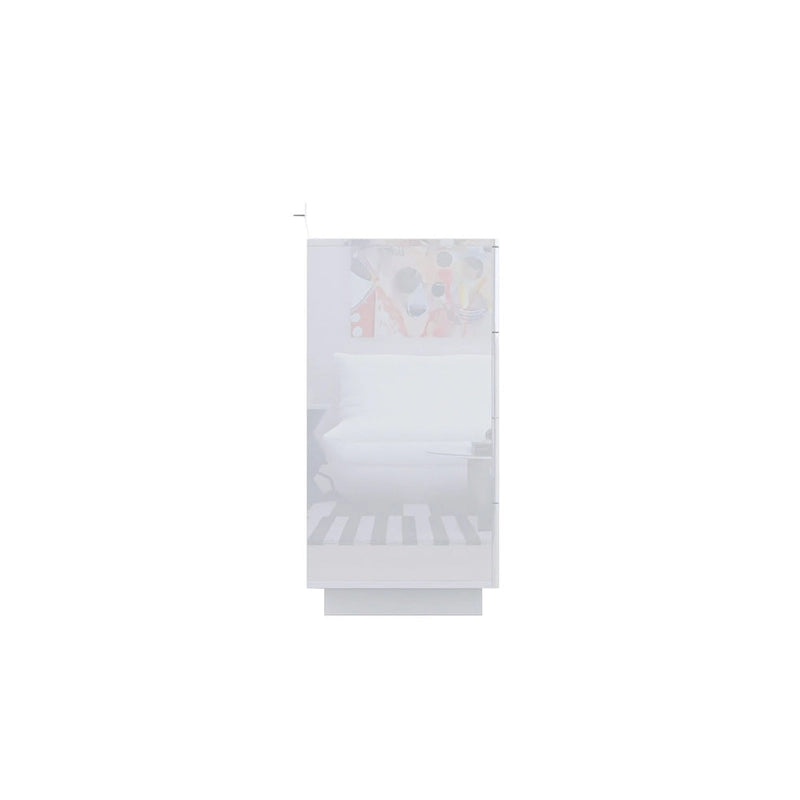 Commode double à 8 tiroirs avec tiroirs brillants, commode double légère