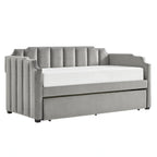 Lit de repos en velours gris