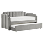 Lit de repos en velours gris