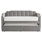 Lit de repos en velours gris