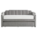 Lit de repos en velours gris