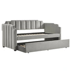 Lit de repos en velours gris