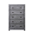 Grain Wood Furniture Commode en bois massif à 5 tiroirs