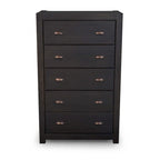 Grain Wood Furniture Commode en bois massif à 5 tiroirs
