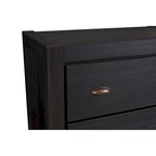 Grain Wood Furniture Commode en bois massif à 5 tiroirs