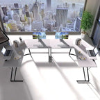 Bureau d'angle en L moderne avec petite table - S.O.