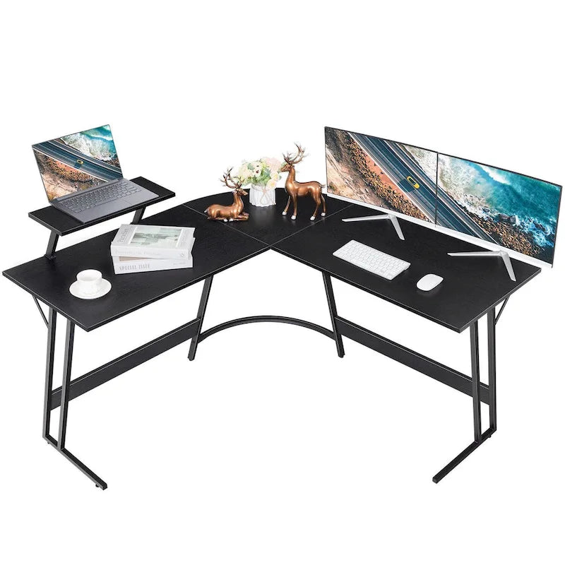 Bureau d'angle en L moderne avec petite table - S.O.