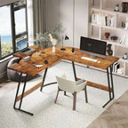 Bureau d'angle en L moderne avec petite table - S.O.