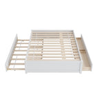Lit double avec lit gigogne simple et 2 tiroirs