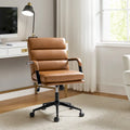 Chaise de bureau moderne en similicuir avec inclinaison verrouillable et basculement centré