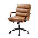 Chaise de bureau moderne en similicuir avec inclinaison verrouillable et basculement centré