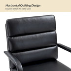 Chaise de bureau moderne en similicuir avec inclinaison verrouillable et basculement centré