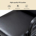 Chaise de bureau moderne en similicuir avec inclinaison verrouillable et basculement centré