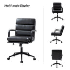 Chaise de bureau moderne en similicuir avec inclinaison verrouillable et basculement centré