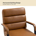 Chaise de bureau moderne en similicuir avec inclinaison verrouillable et basculement centré