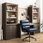 Chaise de bureau moderne en similicuir avec inclinaison verrouillable et basculement centré