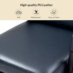 Chaise de bureau moderne en similicuir avec inclinaison verrouillable et basculement centré