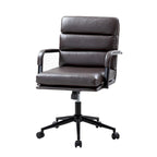 Chaise de bureau moderne en similicuir avec inclinaison verrouillable et basculement centré