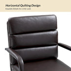 Chaise de bureau moderne en similicuir avec inclinaison verrouillable et basculement centré
