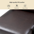 Chaise de bureau moderne en similicuir avec inclinaison verrouillable et basculement centré