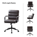 Chaise de bureau moderne en similicuir avec inclinaison verrouillable et basculement centré