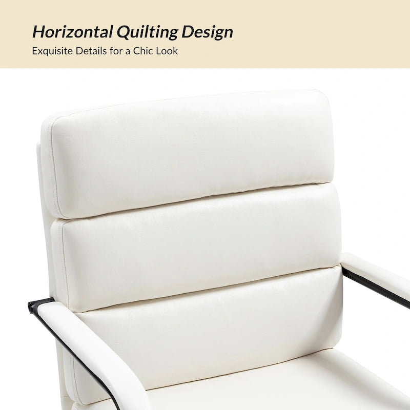 Chaise de bureau moderne en similicuir avec inclinaison verrouillable et basculement centré