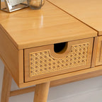 Chantal Natural Wooden 2 Cane Drawer Vanity