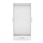 Armoire penderie avec tiroir 31,5L x 66,9H po Noir, Blanc